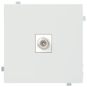 Розетка спутниковая Белый сатин