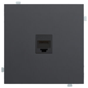 Розетка компьютерная одиночная кат. 6 A Черный сатин