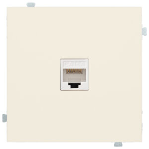 Розетка компьютерная одиночная кат. 6 A Кремовый сатин