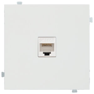 Розетка компьютерная одиночная кат. 6 A Белый сатин