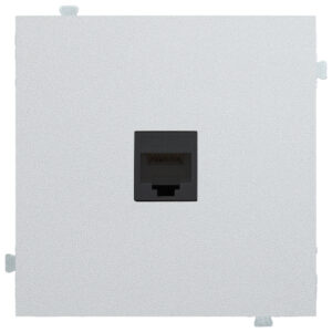 Розетка компьютерная одиночная кат. 6 A Серебро