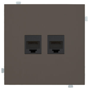 Розетка компьютерная двойная кат. 6 A Капучино