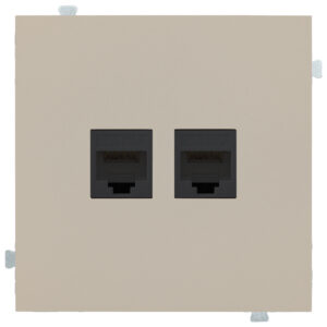 Розетка компьютерная двойная кат. 6 A Латте