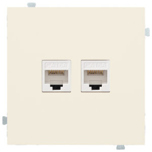 Розетка компьютерная двойная кат. 6 A Кремовый сатин