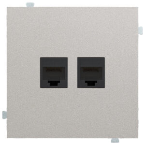 Розетка компьютерная двойная кат. 6 A Платина