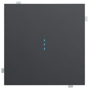 Кнопка одноклавишная с подсветкой (механизм + клавиша) Черный сатин