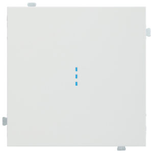 Кнопка одноклавишная с подсветкой (механизм + клавиша) Белый сатин