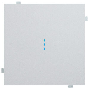 Кнопка одноклавишная с подсветкой (механизм + клавиша) Серебро