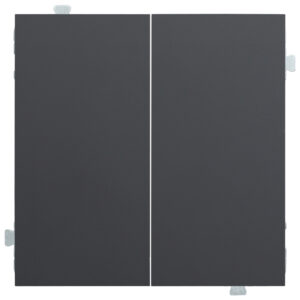 Выключатель двухклавишный (механизм + клавиши) Черный сатин