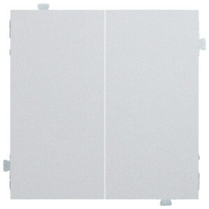 Выключатель двухклавишный (механизм + клавиши) Серебро