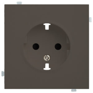 Розетка электрическая с винтовым подключением Капучино