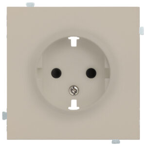 Розетка электрическая с винтовым подключением Латте