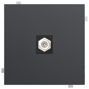 Розетка телевизионная Черный сатин