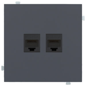 Розетка компьютерная двойная кат. 5e Базальт