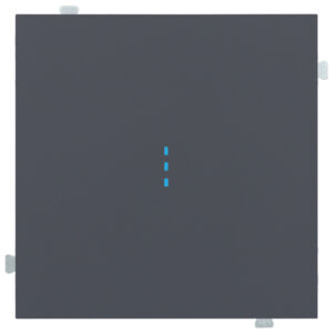 Кнопка одноклавишная с подсветкой (механизм + клавиша) Базальт